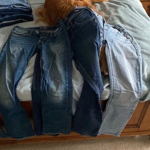 3pk silver jeans light AIKO, medium Tuesday and dark Aikos size 29 L 33